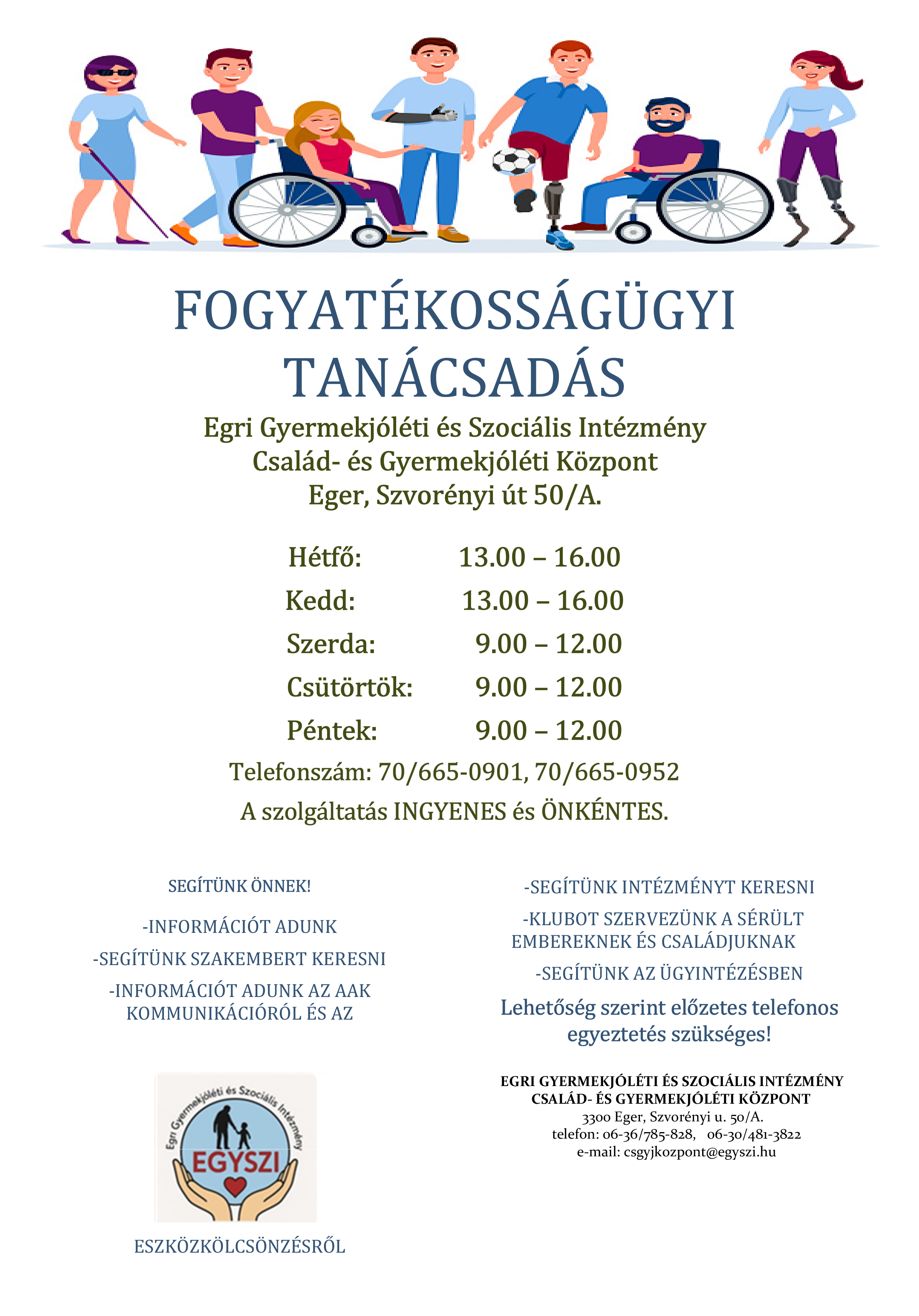 Fogyatékosságügyi tanácsadás - 2025.10.08.