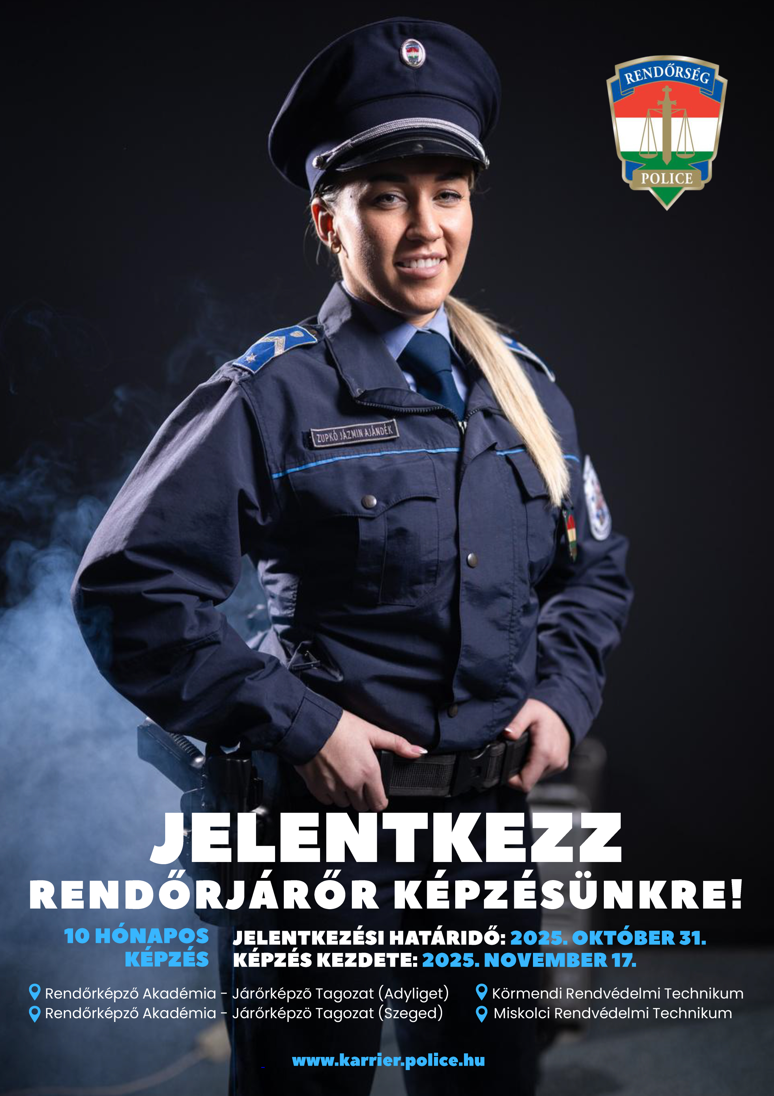 Jelentkezz rendőrjárőr képzésünkre - 2025.09.10.